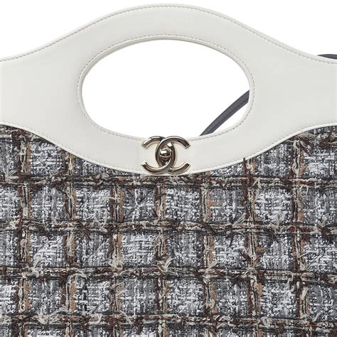 tweed chanel handbag|Chanel tweed shopping bag.